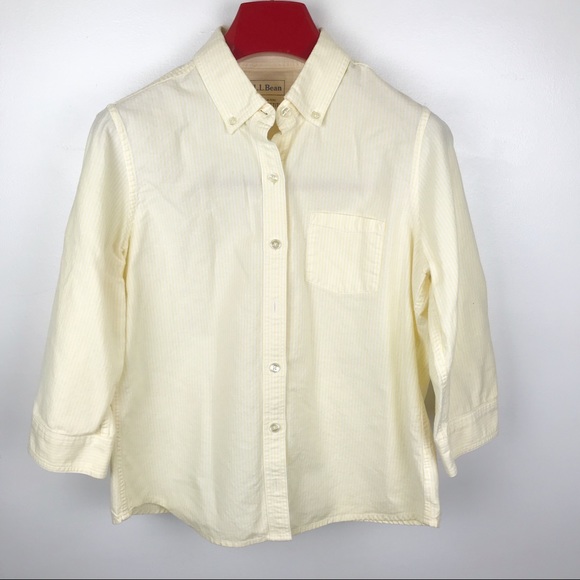 L.L. Bean Tops - LL.BEAN Striped Button Down Top Sz M
